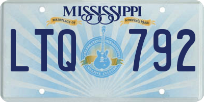 MS license plate LTQ792