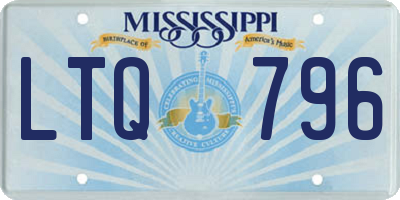 MS license plate LTQ796
