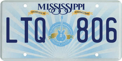 MS license plate LTQ806