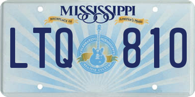 MS license plate LTQ810