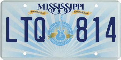 MS license plate LTQ814