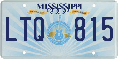 MS license plate LTQ815