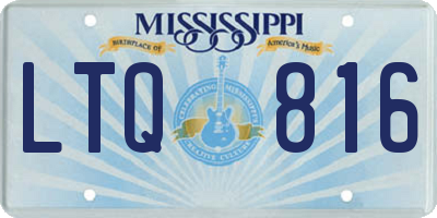 MS license plate LTQ816