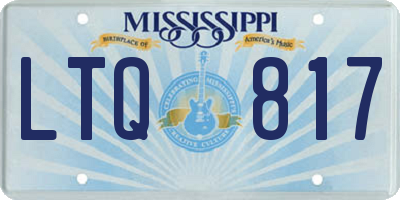 MS license plate LTQ817