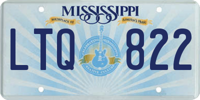 MS license plate LTQ822