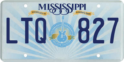 MS license plate LTQ827