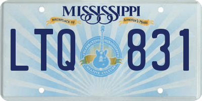 MS license plate LTQ831