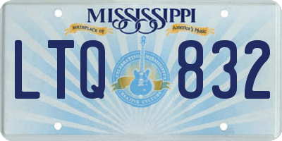 MS license plate LTQ832