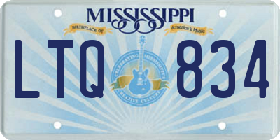 MS license plate LTQ834