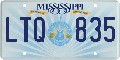 MS license plate LTQ835