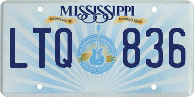 MS license plate LTQ836