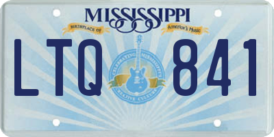 MS license plate LTQ841