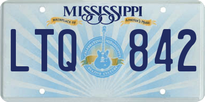 MS license plate LTQ842