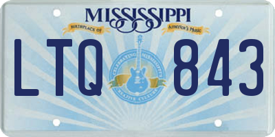 MS license plate LTQ843
