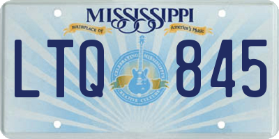 MS license plate LTQ845