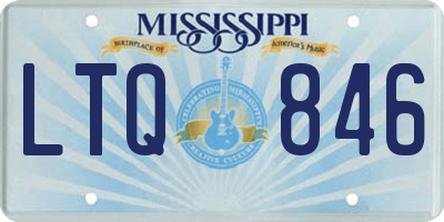 MS license plate LTQ846
