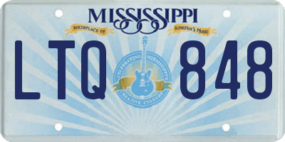 MS license plate LTQ848