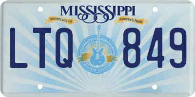 MS license plate LTQ849