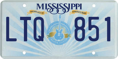 MS license plate LTQ851