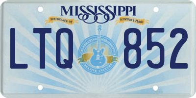 MS license plate LTQ852