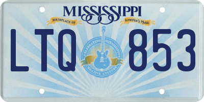 MS license plate LTQ853