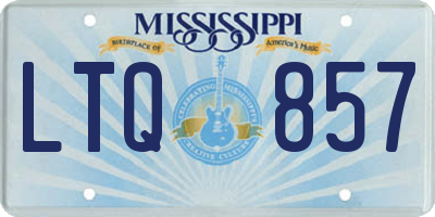 MS license plate LTQ857