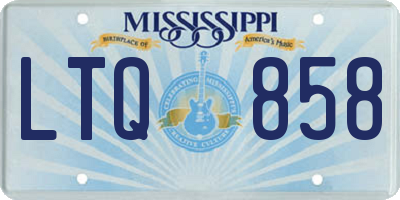MS license plate LTQ858