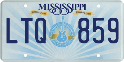 MS license plate LTQ859