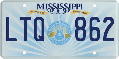 MS license plate LTQ862