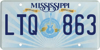 MS license plate LTQ863