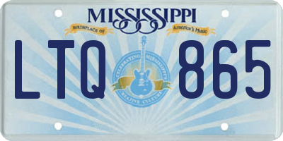 MS license plate LTQ865