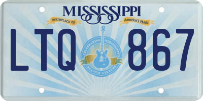 MS license plate LTQ867