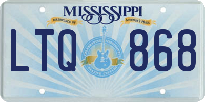 MS license plate LTQ868
