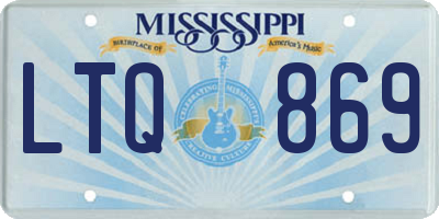 MS license plate LTQ869
