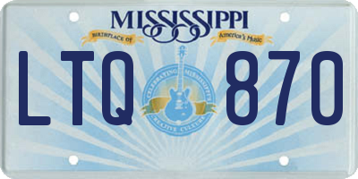 MS license plate LTQ870