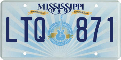 MS license plate LTQ871