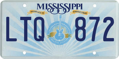 MS license plate LTQ872