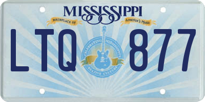MS license plate LTQ877