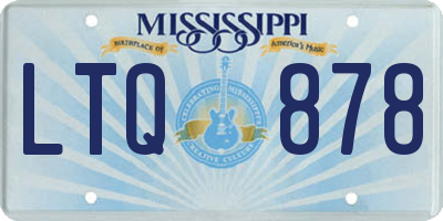MS license plate LTQ878
