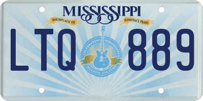 MS license plate LTQ889