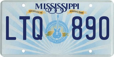 MS license plate LTQ890