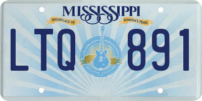 MS license plate LTQ891