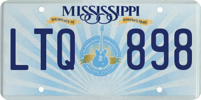 MS license plate LTQ898