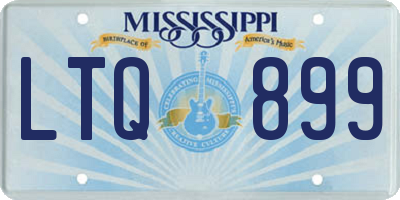 MS license plate LTQ899