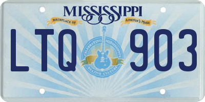 MS license plate LTQ903