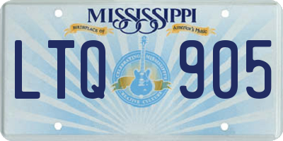 MS license plate LTQ905