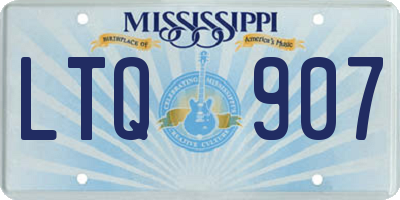 MS license plate LTQ907