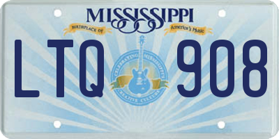 MS license plate LTQ908