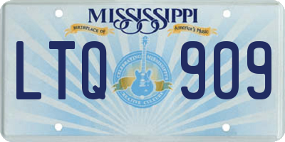 MS license plate LTQ909