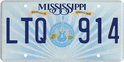 MS license plate LTQ914